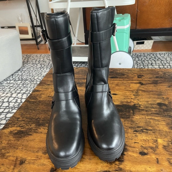 GAP Black Combat & Moto Boots - Picture 2 of 9